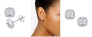 Macy's Diamond Halo Stud Earrings (1 ct. t.w.) in 14k White Gold
